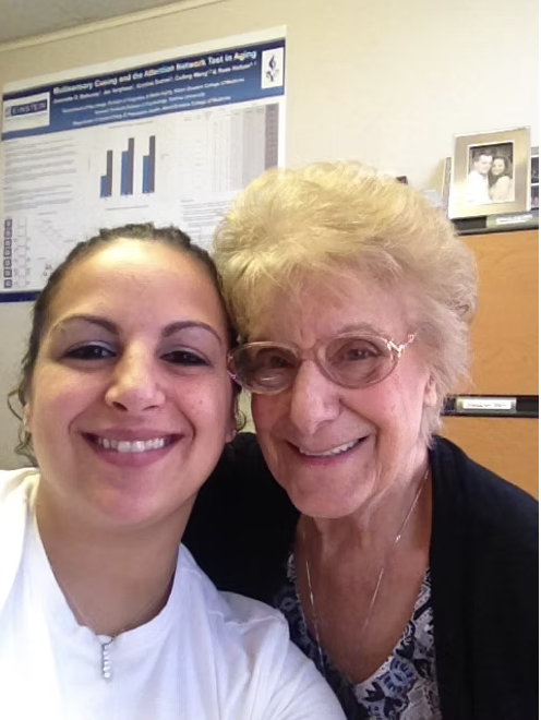 Dr. Mahoney and Jean Sisinni smiling together